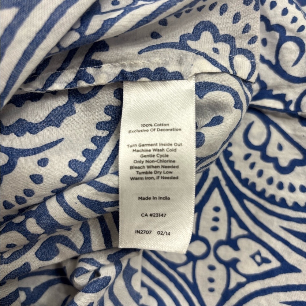 Talbots Blue and Yellow Paisley Blouse - Picture 5 of 6